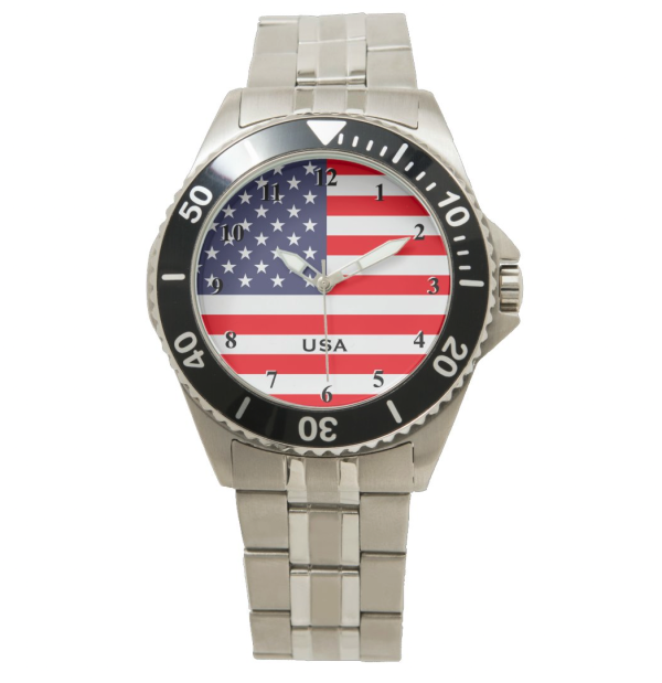 Stainless Steel USA Mens Watch